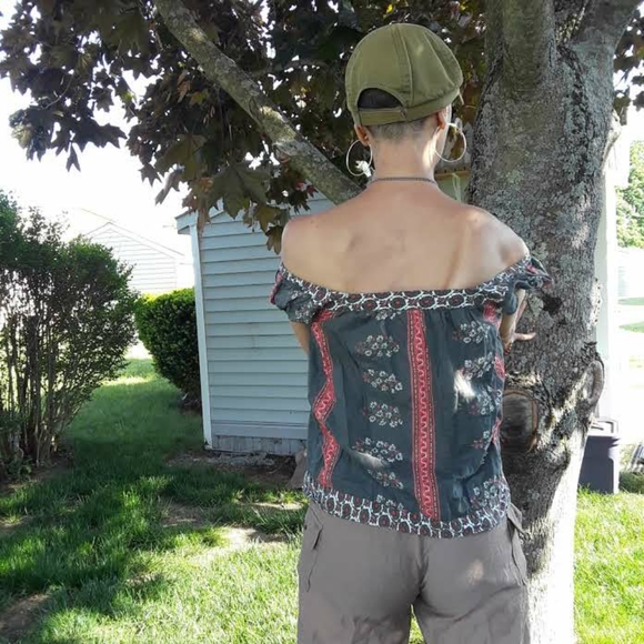 3/30 Coral and Green Heritage 1981 Blouse - Picture 5 of 7